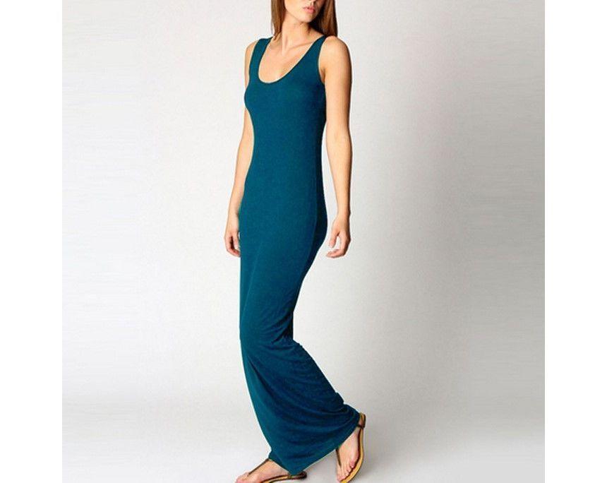 Sleeveless Scoop Neck Maxi Bodycon Dress Product Image