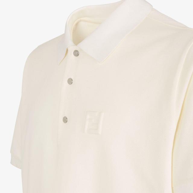 Polo shirtWhite cotton polo shirt Product Image