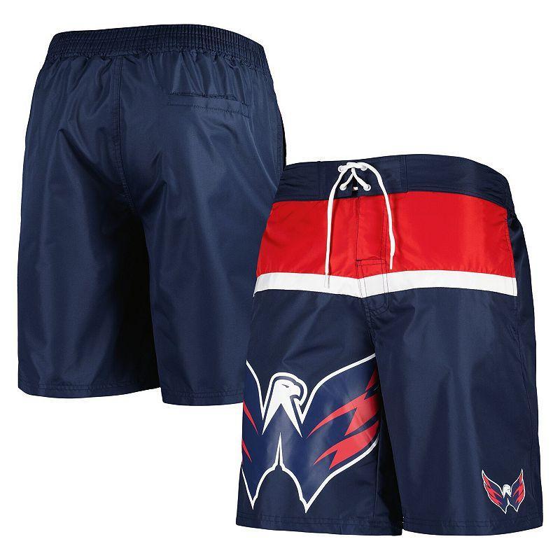 Mens Starter Washington Capitals Sea Wind Swim Trunks Blue Product Image