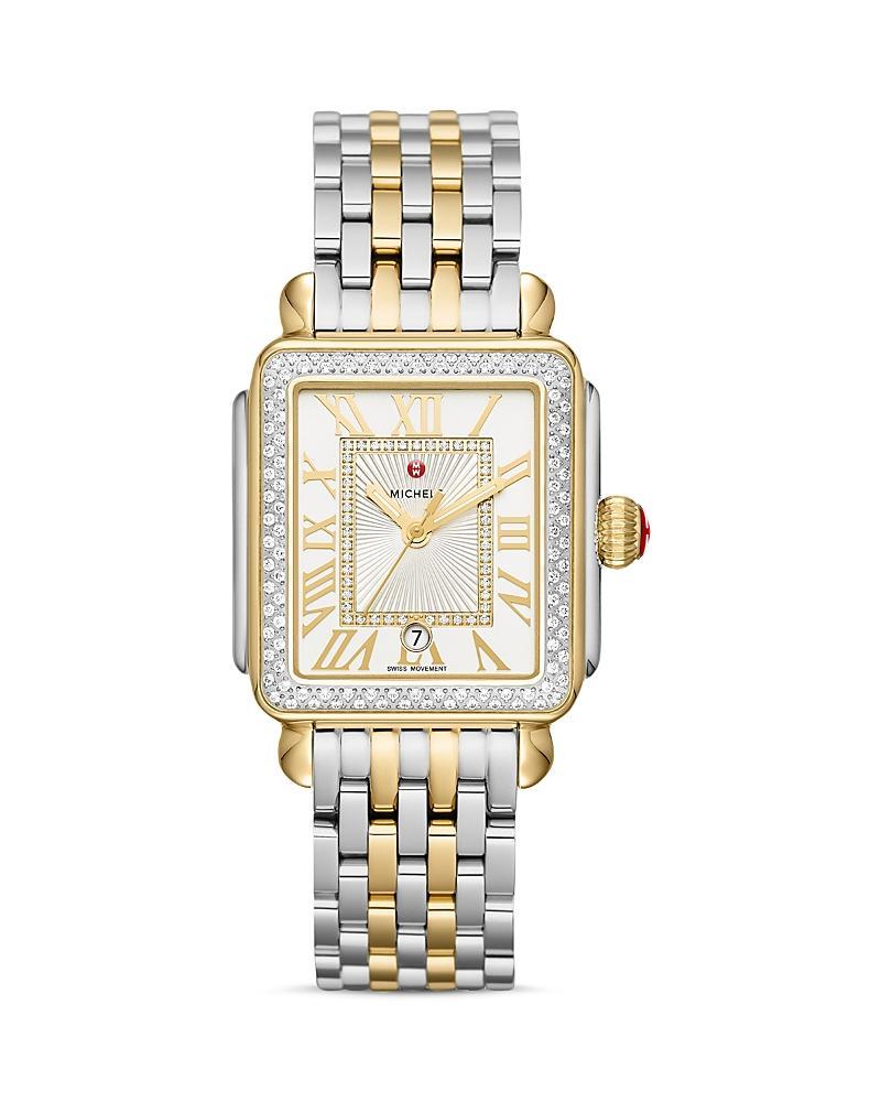 Womens Deco Madison Two-Tone Stainless Steel & Diamond Bracelet Watch Product Image