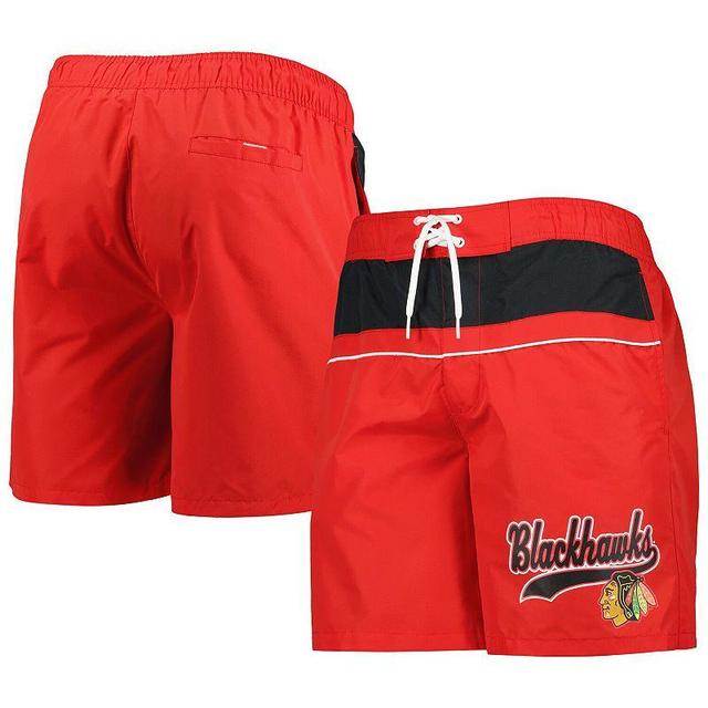 Mens Starter Chicago Blackhawks Freestyle Volley Swim Shorts Product Image