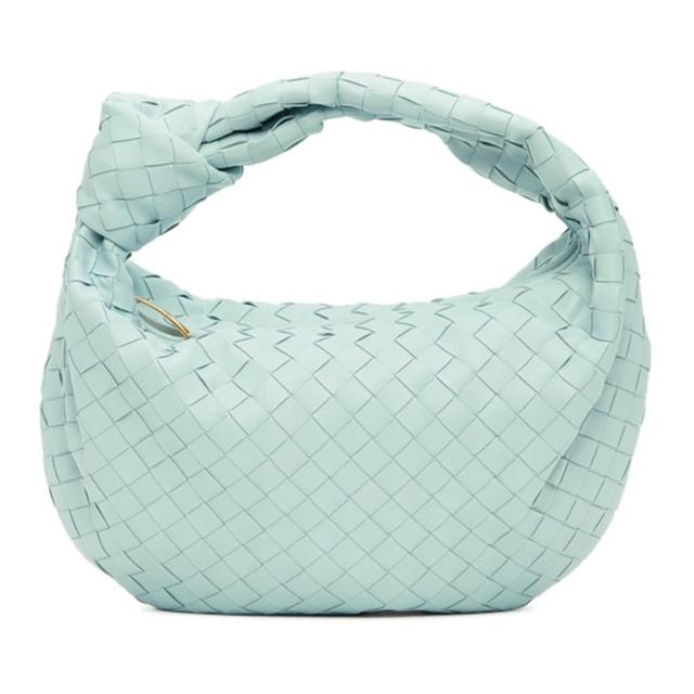 BOTTEGA VENETA Blue Teen Jodie Leather Shoulder Bag In Light Blue Product Image