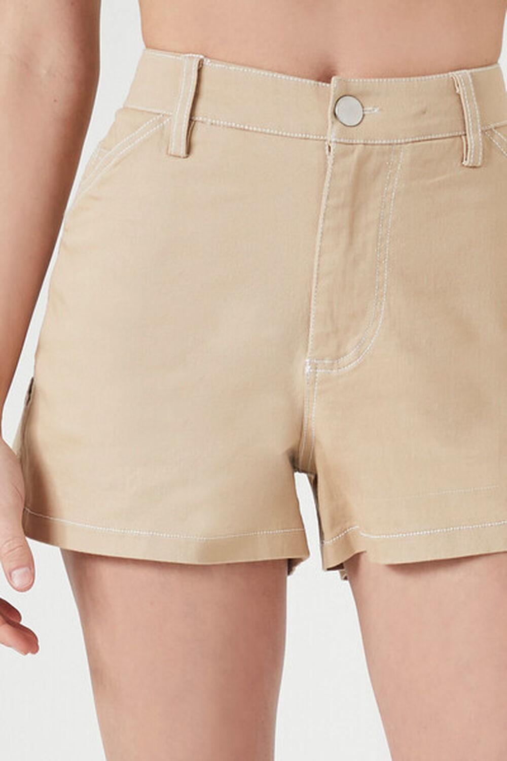 Twill High-Rise Shorts | Forever 21 Product Image