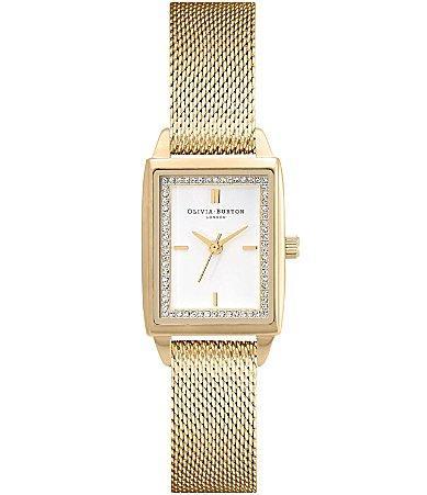 Olivia Burton Classics Rectangular Mesh Strap Watch, 20mm Product Image