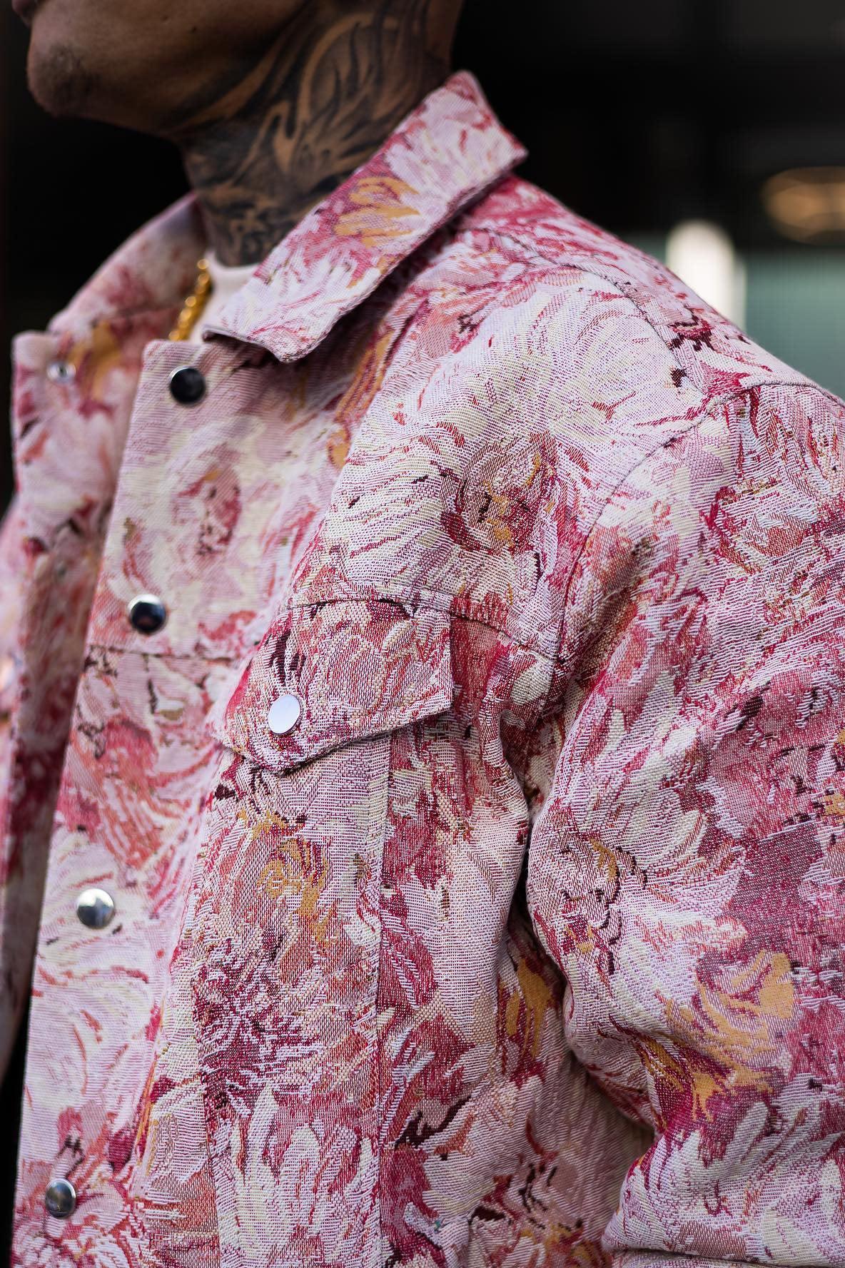 All You Need Is Tapestry Trucker Jacket - Pink/combo Product Image