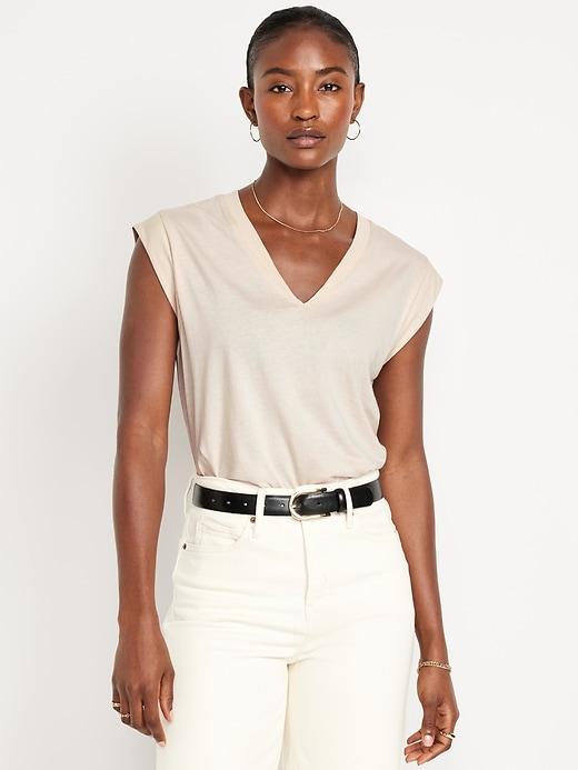 Sleeveless V-Neck Top Product Image