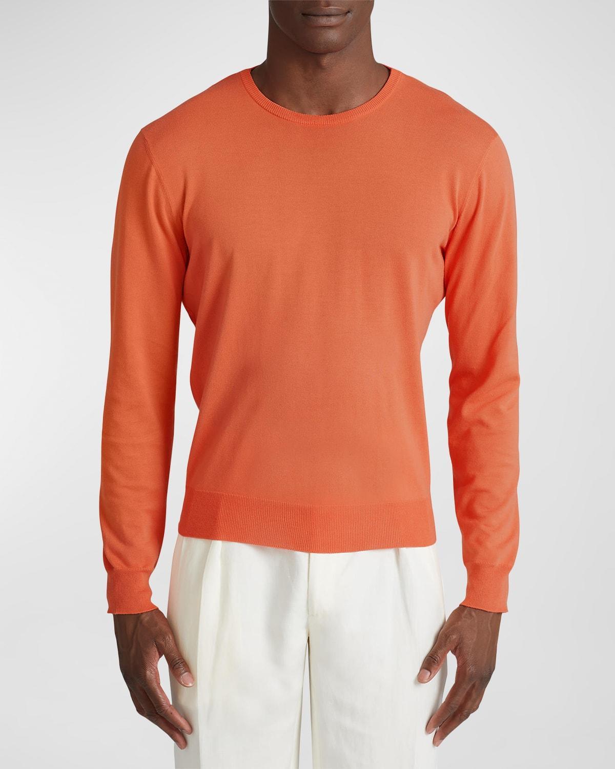 Mens Cotton Crew Sweater Product Image