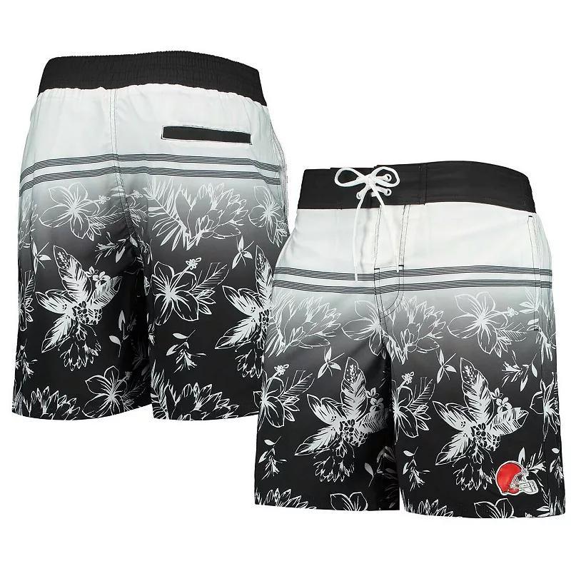 Mens G-iii Sports by Carl Banks Black Cleveland Browns Island Volley Swim Shorts Product Image