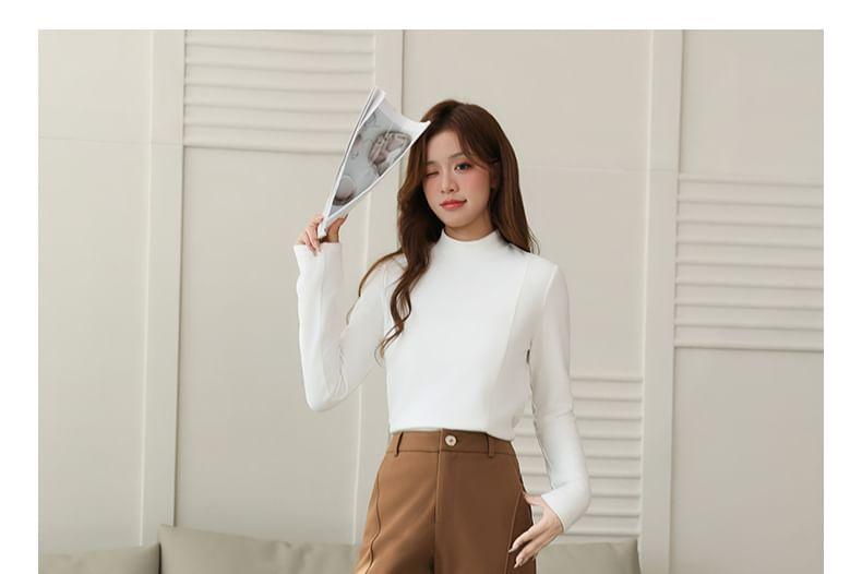 High Rise Plain Flared Suit Pants Product Image