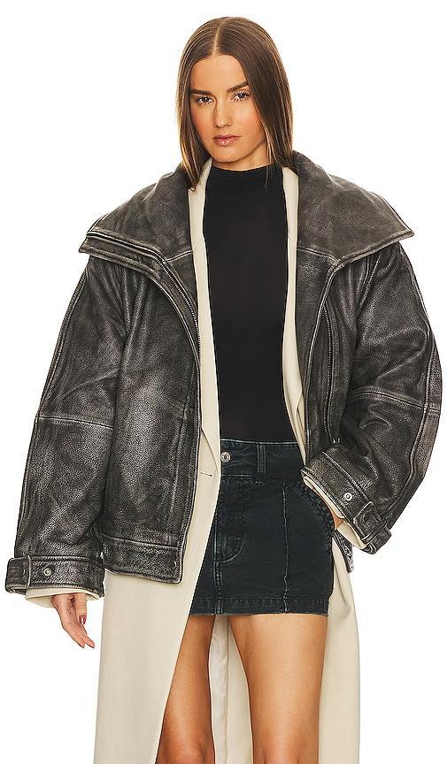 Leather Oversized Jacket product image