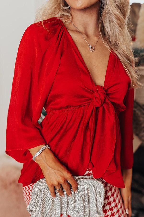 Sweet Sense Babydoll Top In Red Product Image