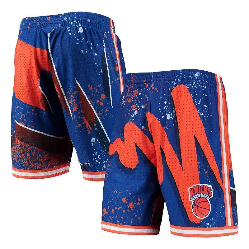 Mens Mitchell & Ness Blue New York Knicks Hardwood Classics 1991 Hyper Hoops Swingman Shorts Product Image