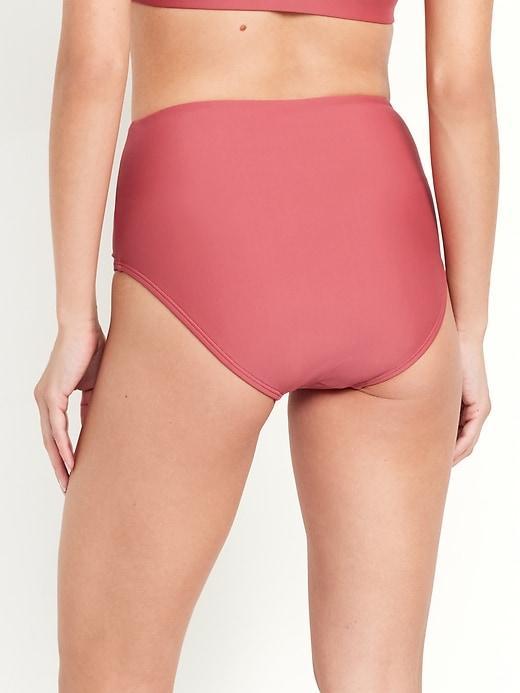 High-Waisted French-Cut Bikini Swim Bottoms Product Image