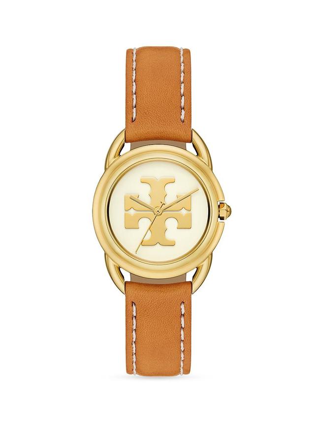 Womens Miller Goldtone & Leather Analog Watch Product Image