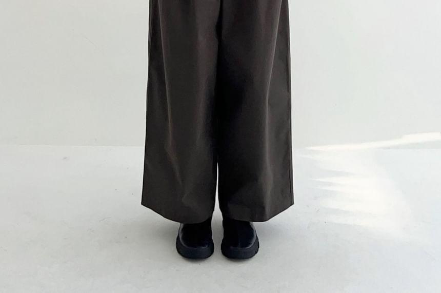 Elastic Waist Plain Harem Pants Product Image