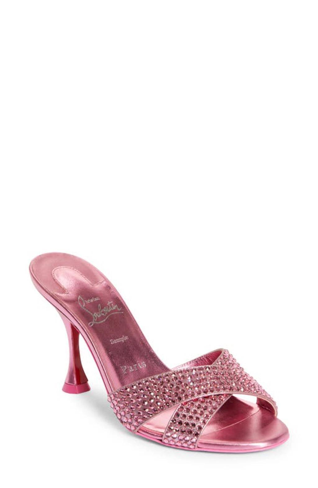 CHRISTIAN LOUBOUTIN Mariza Is Back 85mm Crystal-embellished Suede Pumps In Version Glam Product Image