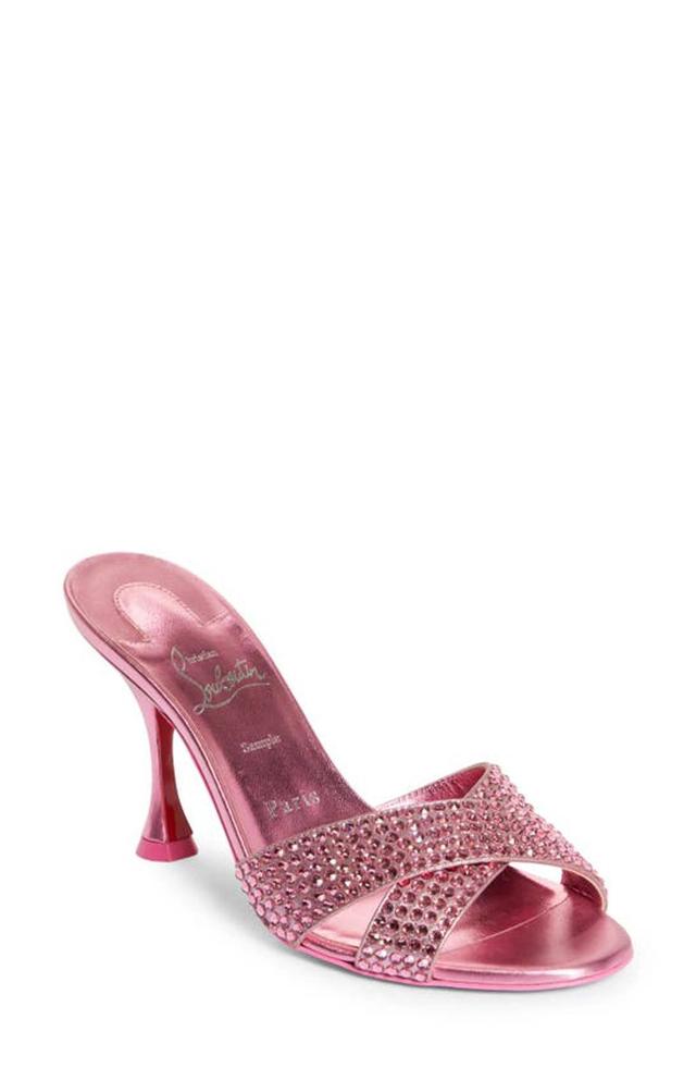 CHRISTIAN LOUBOUTIN Mariza Is Back 85mm Crystal-embellished Suede Pumps In Version Glam Product Image