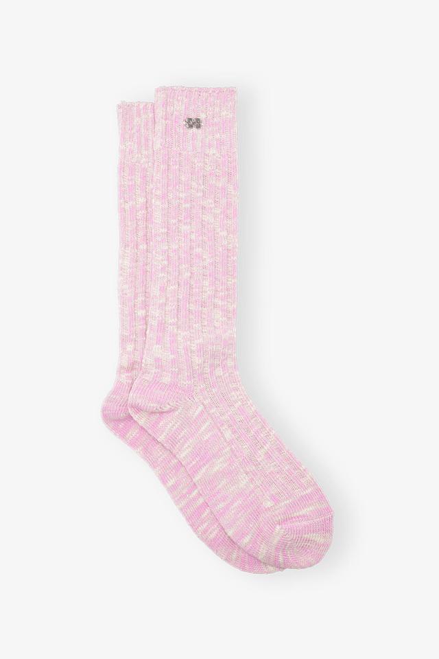 Pink Chunky Cotton Socks Product Image