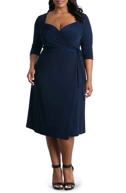 Kiyonna Sweetheart Neck Wrap Dress Product Image