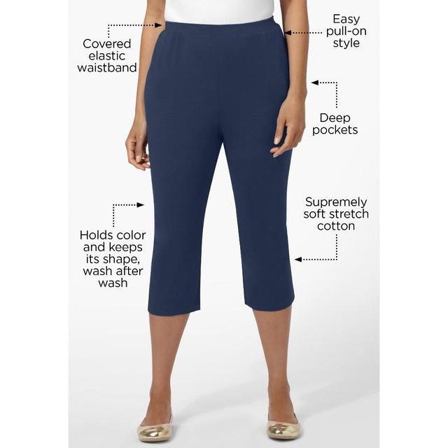 Catherines Women's Plus Size Petite Suprema Capri - 5XWP, Waterfall Product Image