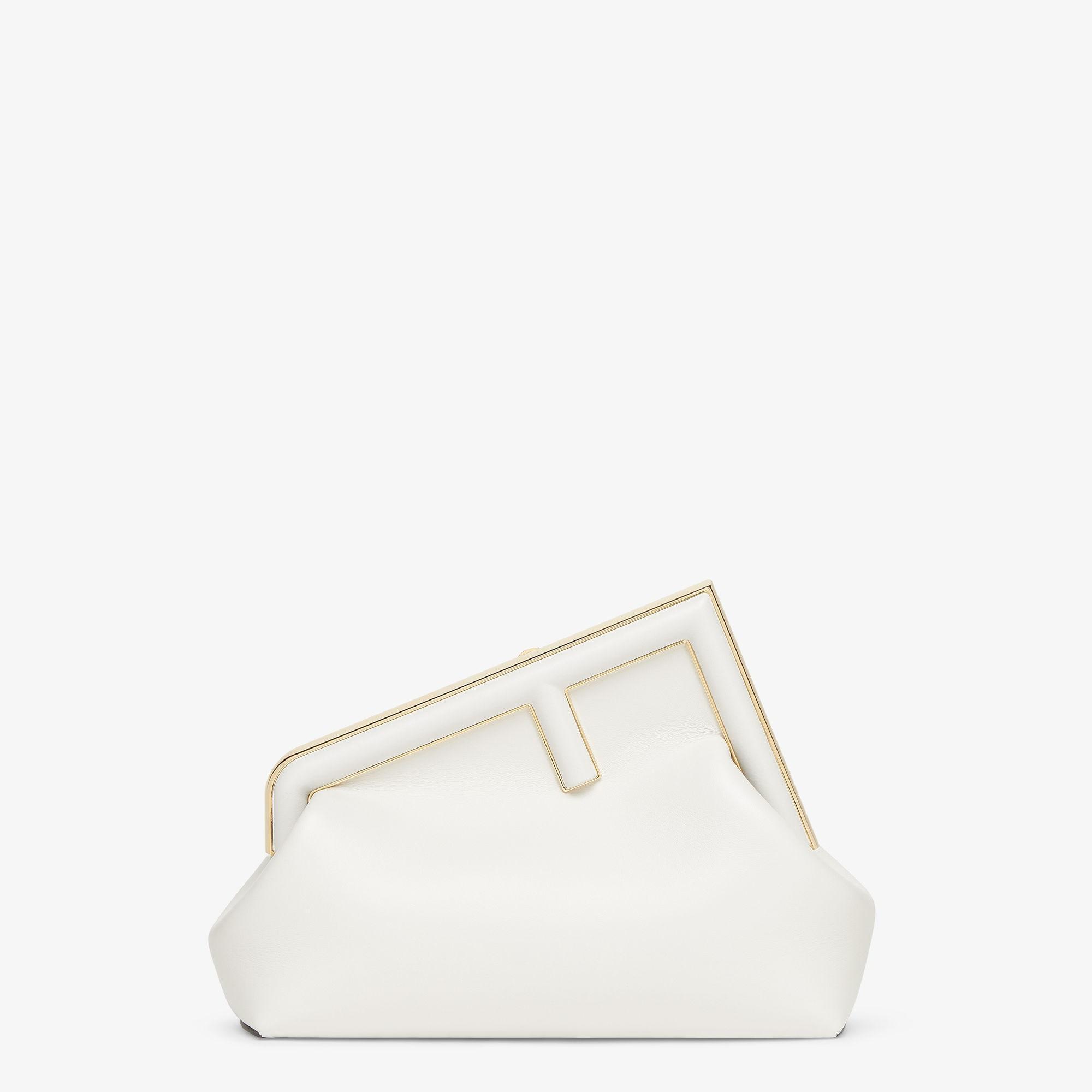 Fendi First MidiWhite leather bag Product Image