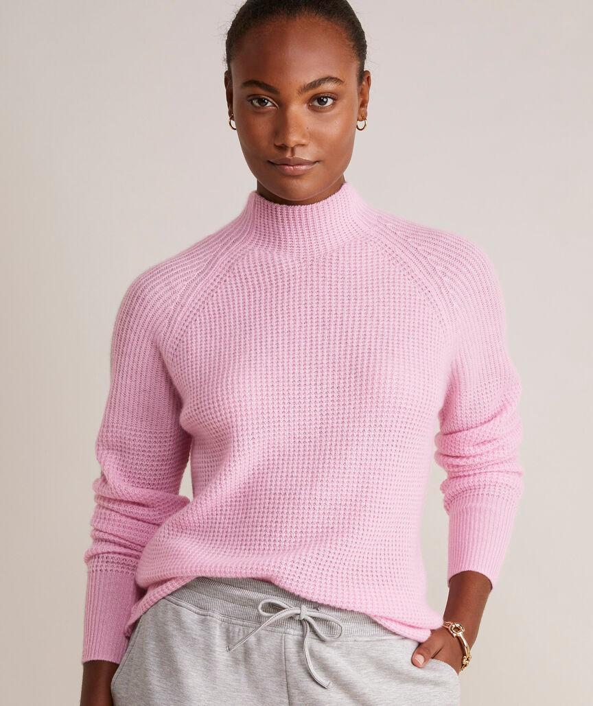 Seaspun Cashmere Waffle-Knit Mockneck Sweater Product Image