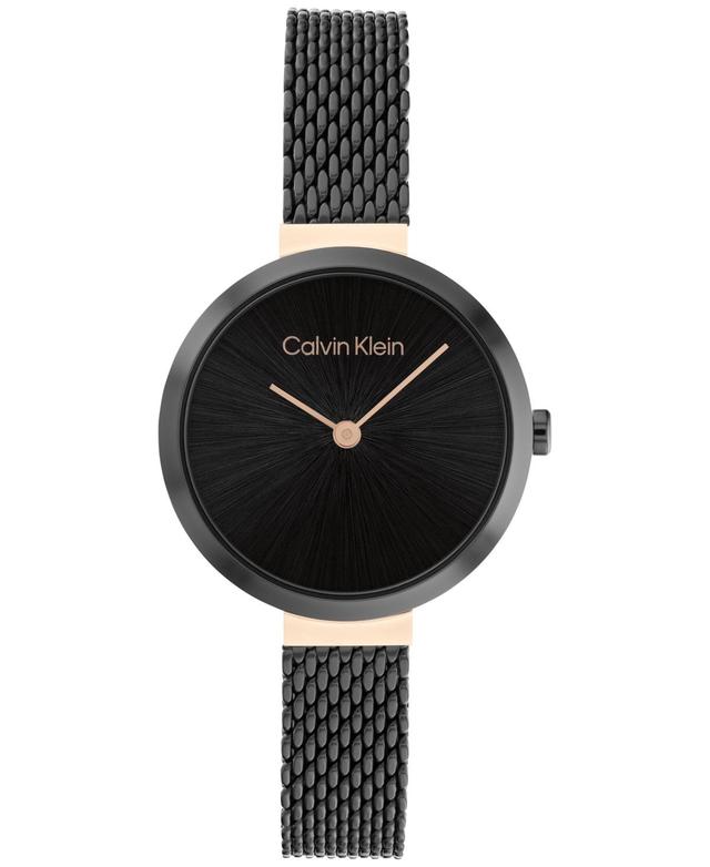 Calvin Klein Black Stainless Steel Mesh Bracelet Watch 28mm Product Image