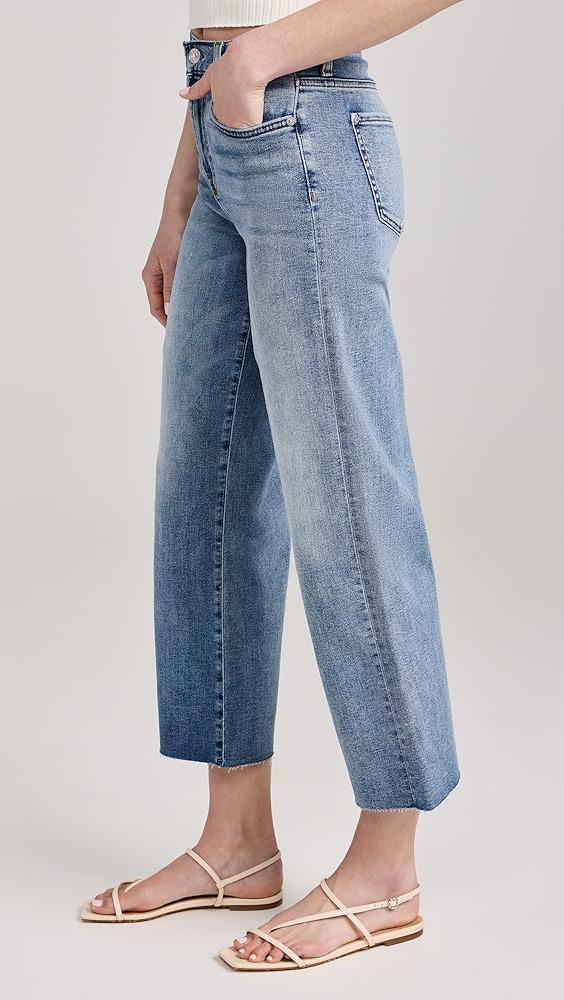 7 For All Mankind Cropped Alexa Raw Cut Hem Jeans | Shopbop Product Image