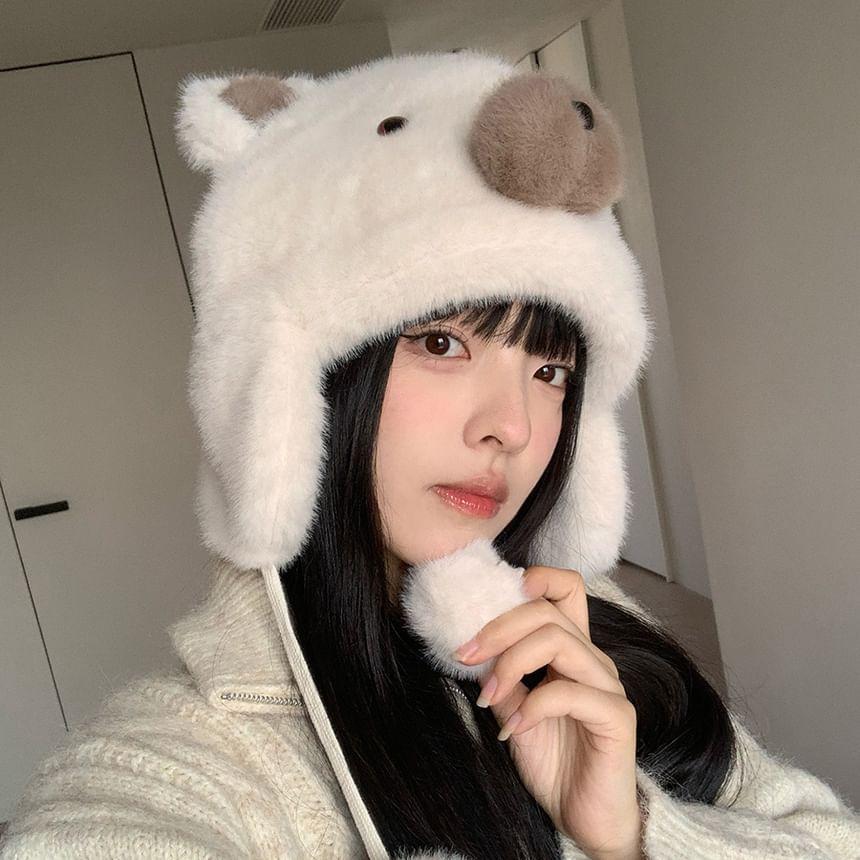 Bear Fluffy Trapper Hat Product Image