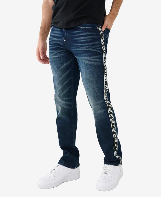 True Religion Mens Ricky Straight Jeans with Logo Tape Product Image