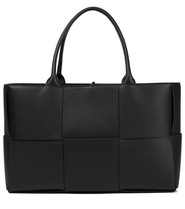 BOTTEGA VENETA Arco Medium Leather Tote In Black Product Image