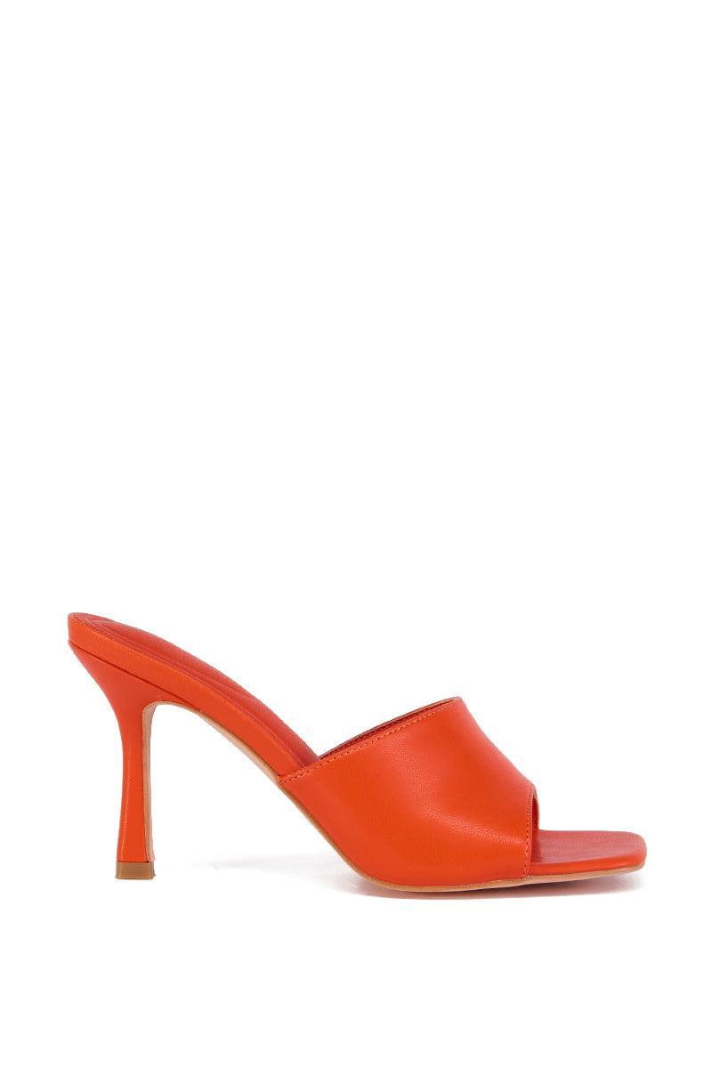 AZALEA WANG CAMILO ORANGE SLIP ON SANDAL Product Image