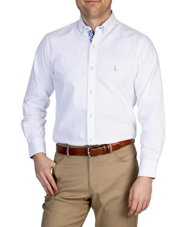 Tailorbyrd Mens Solid Pinpoint Cotton Stretch Long Sleeve Shirt Product Image