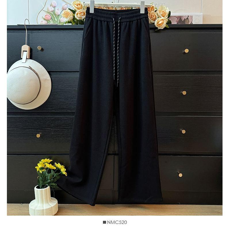 High-Waist Wide-Leg Sweatpants in 6 Colors Product Image