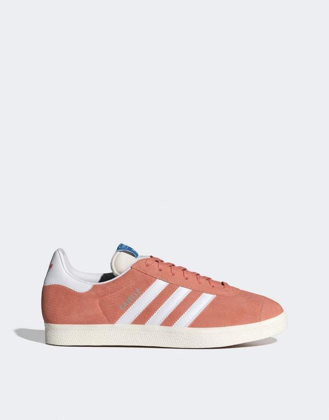 adidas Originals Gazelle sneakers in peach and white Product Image