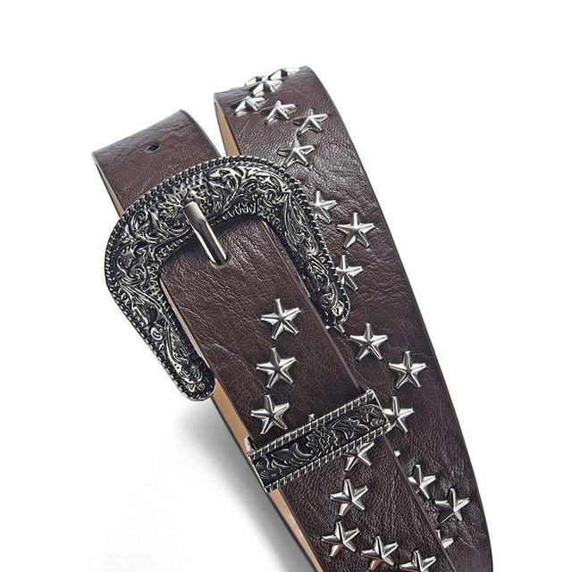 Star Studded Faux Leather Belt Product Image