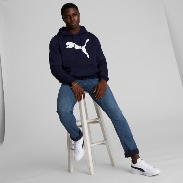 PUMA Big Cat Men's Logo Hoodie in Dark Blue Product Image