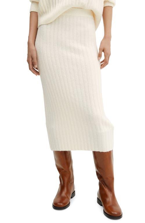 MANGO Rib Midi Sweater Skirt Product Image