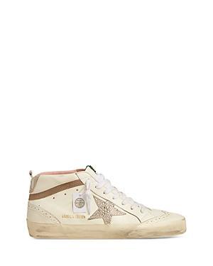 Golden Goose Womens Studded Star Mid Top Sneakers Product Image