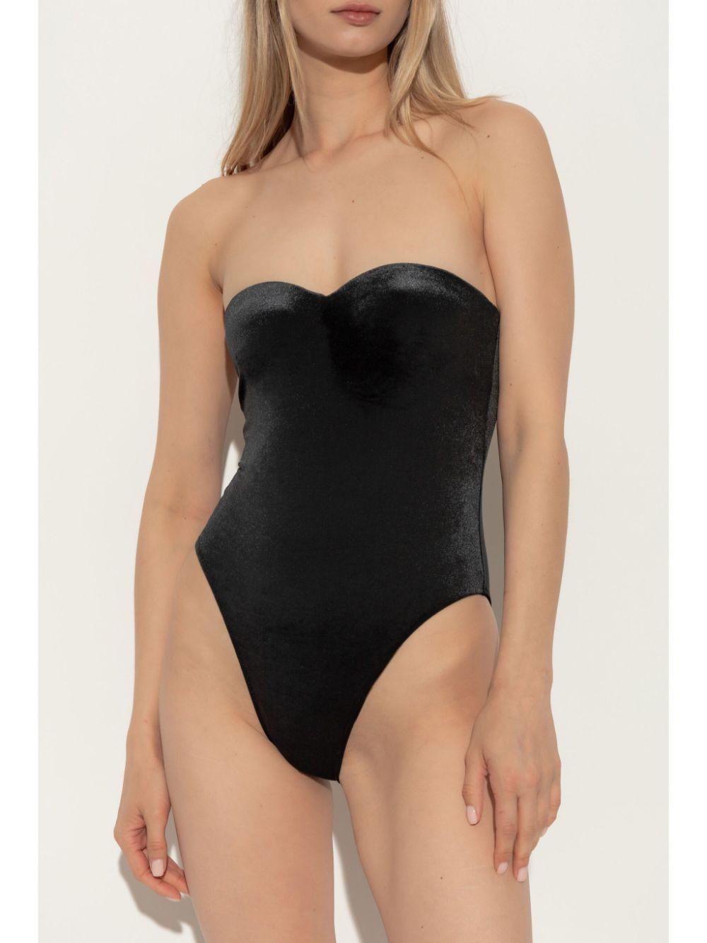 BALENCIAGA Corset One Piece Swimsuit In Black Product Image