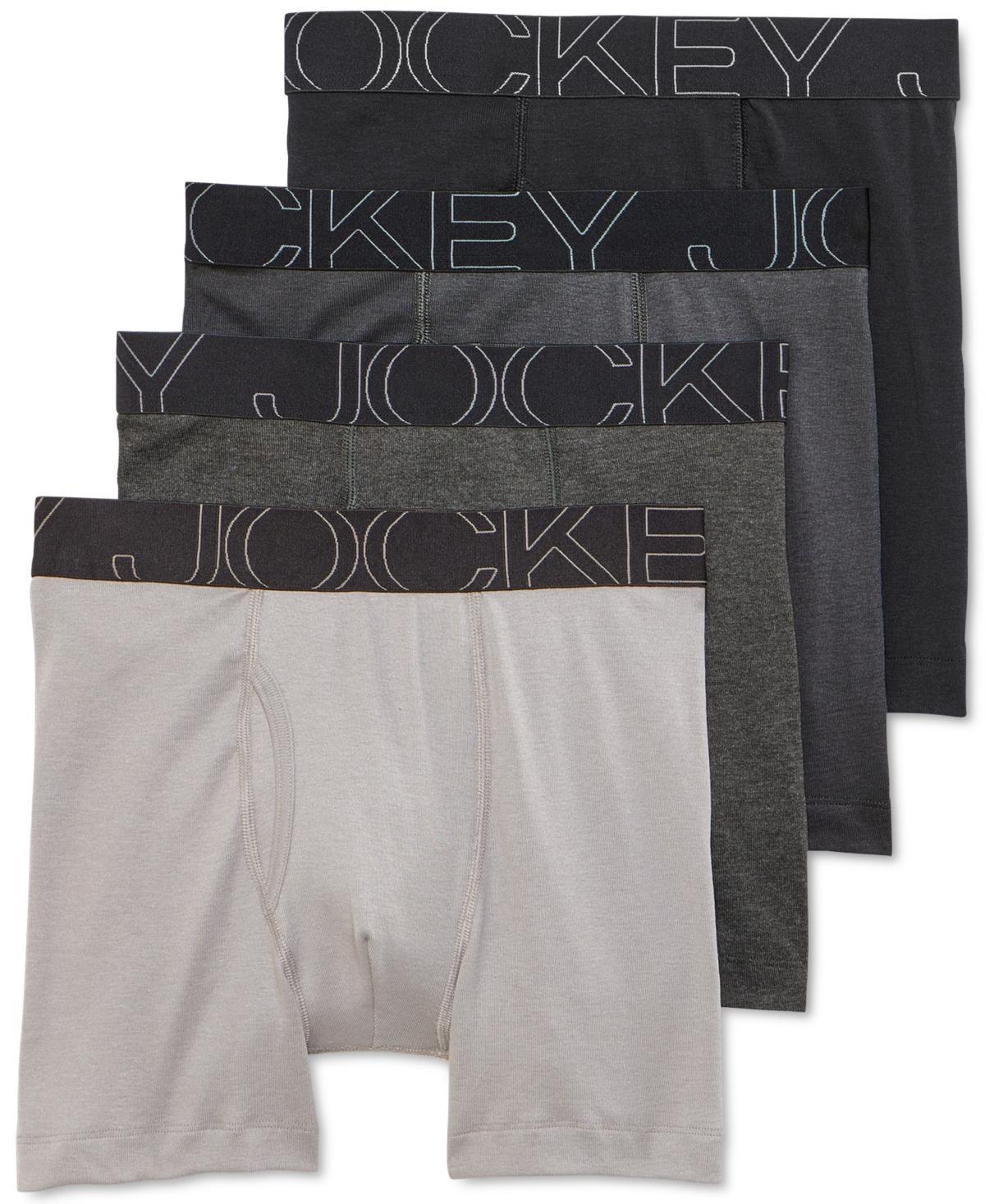 Jockey ActiveBlend 5 Boxer Brief - 4 Pack - Grey/Pewter/Heather Product Image