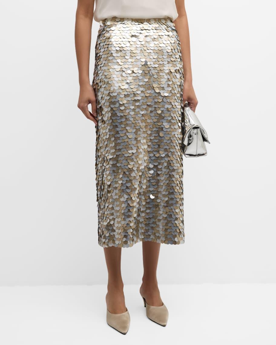 Sequin Midi Pencil Skirt Product Image