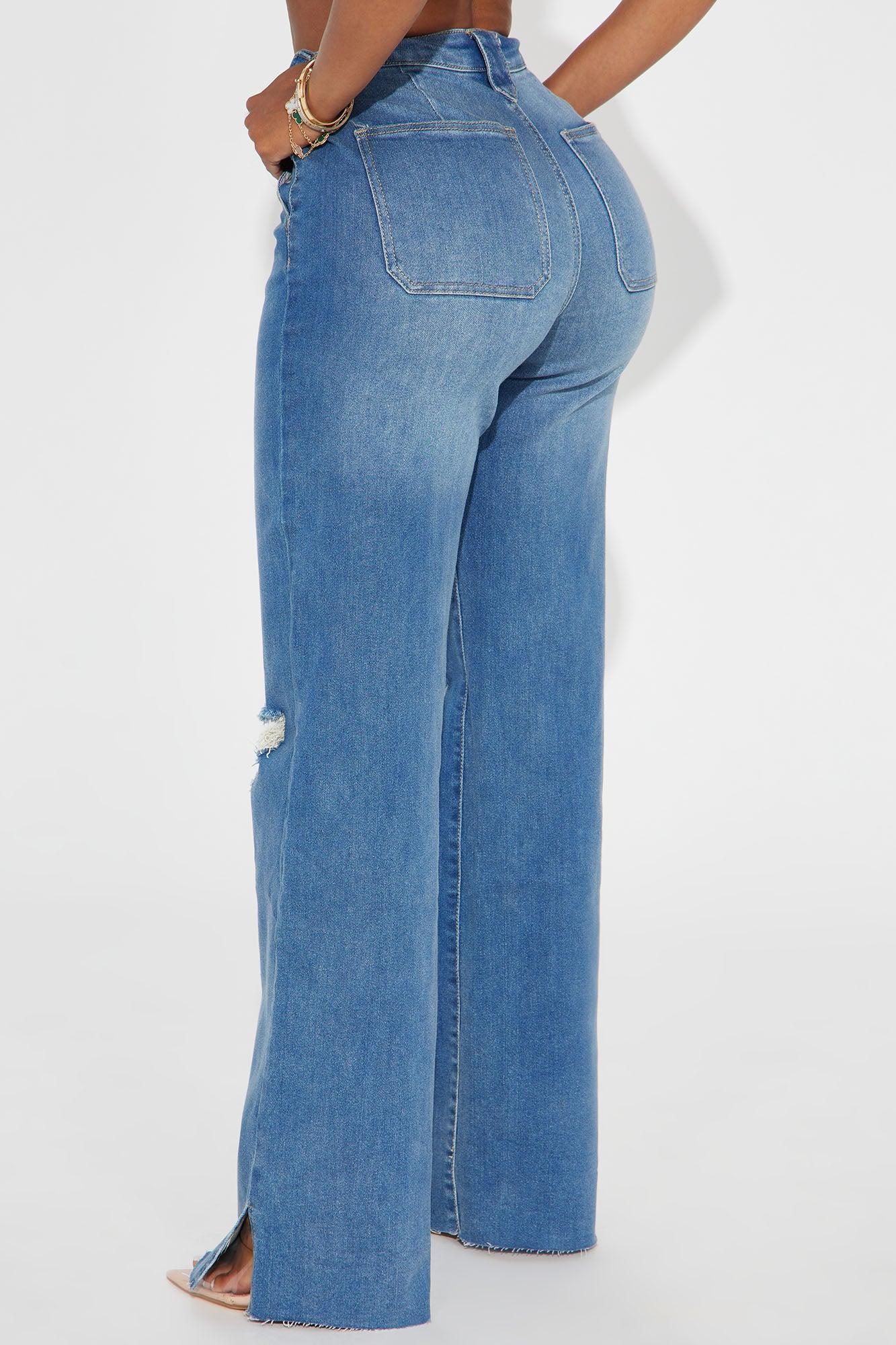 Doubling Down Ripped Flare Jeans - Medium Wash Product Image