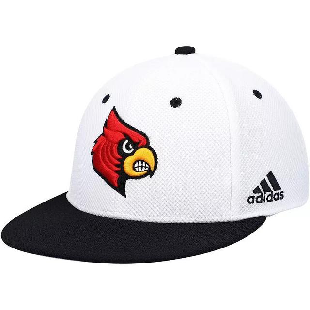 Mens adidas /Black Louisville Cardinals On-Field Baseball Fitted Hat Product Image