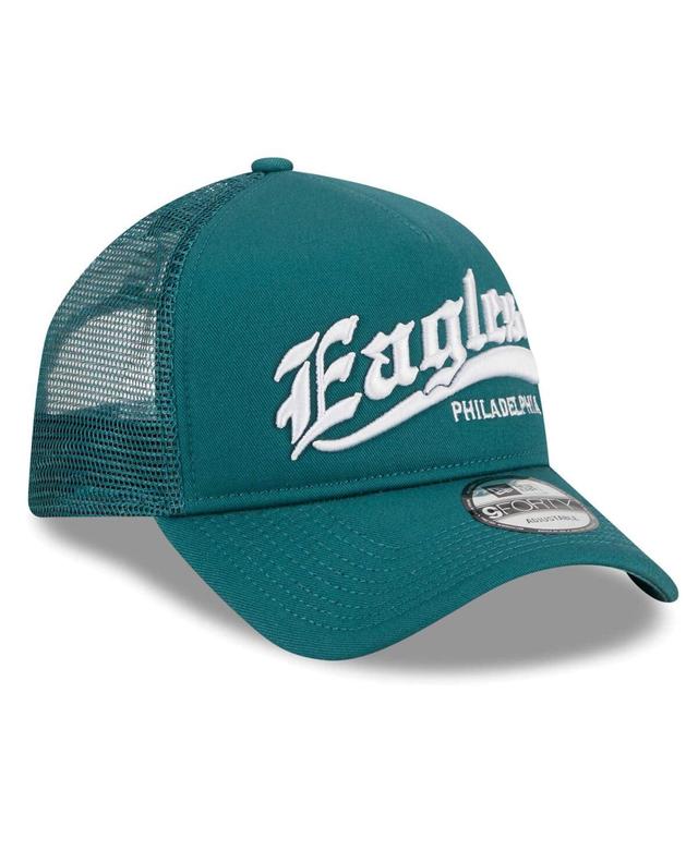 Mens New Era Midnight Green Philadelphia Eagles Caliber Trucker 9FORTY Adjustable Hat Product Image