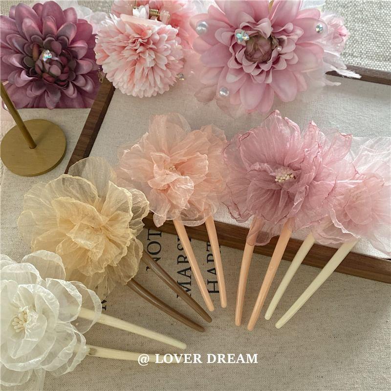 Floral Mesh Hair Pin Product Image