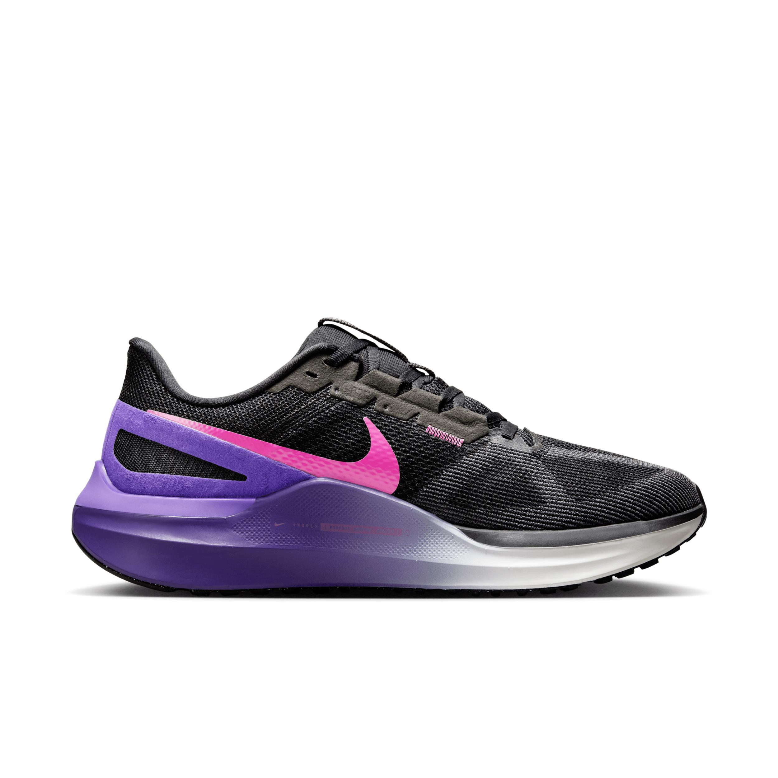 Nike Mens Nike Air Zoom Structure 25 - Mens Running Shoes Anthracite/Black/Fuchsia Product Image