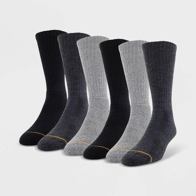 Signature Gold by GOLDTOE Mens Repreve Modern Essential Crew Socks 6pk - Gray Product Image