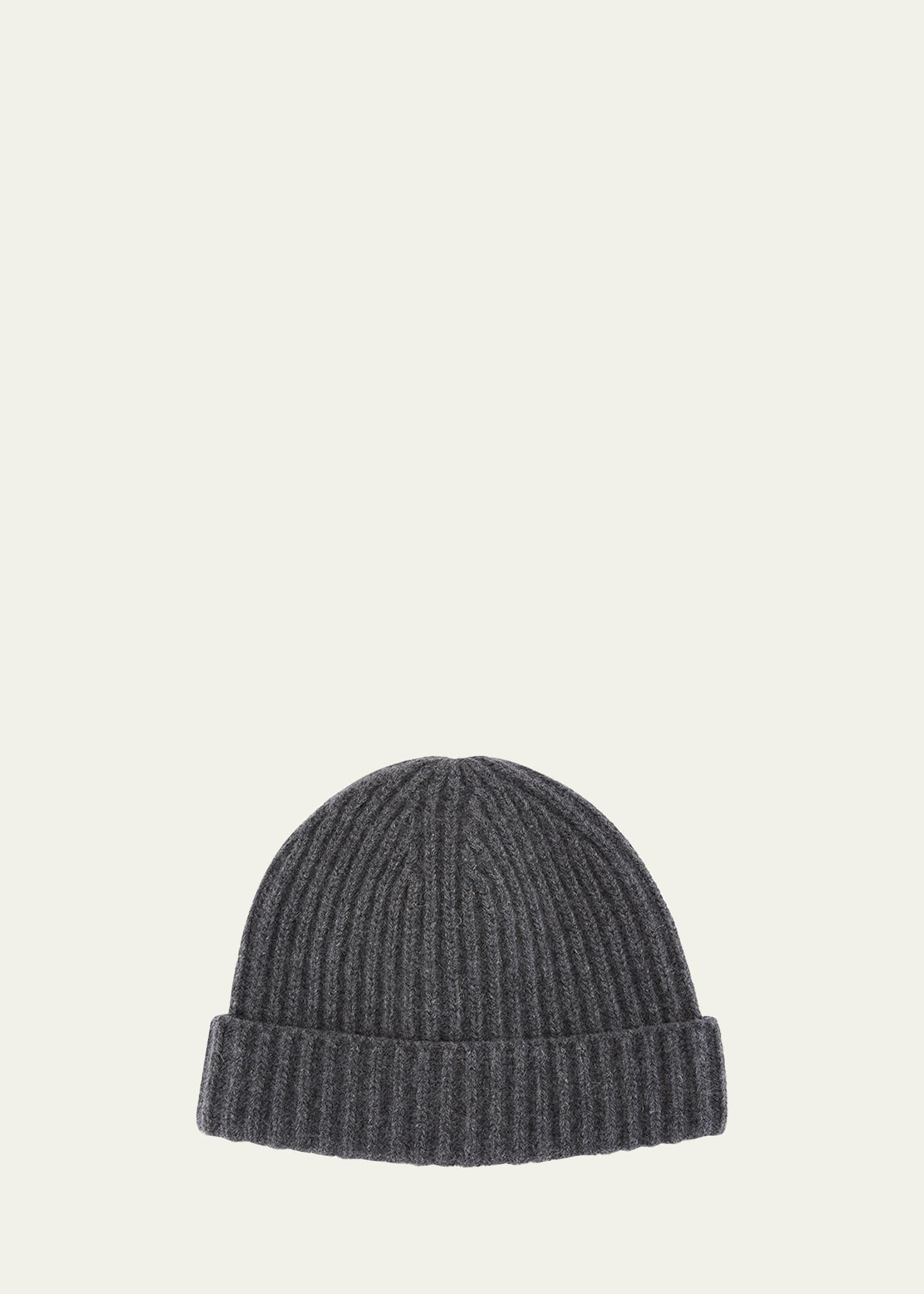 Mens Rib-Knit Cashmere Beanie Hat Product Image