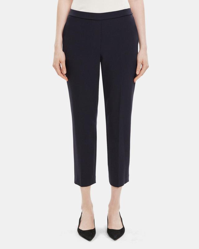 Cropped Slim Pull-On Pant in Crepe Product Image